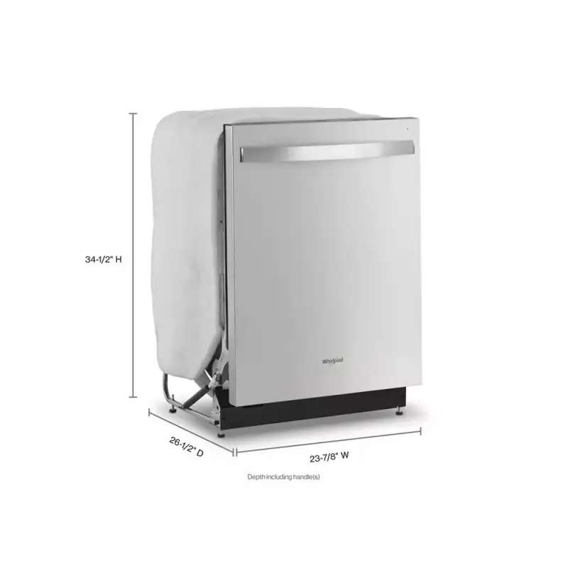 Whirlpool Lavaplatos silencioso de 24" con tercer rack wdt730